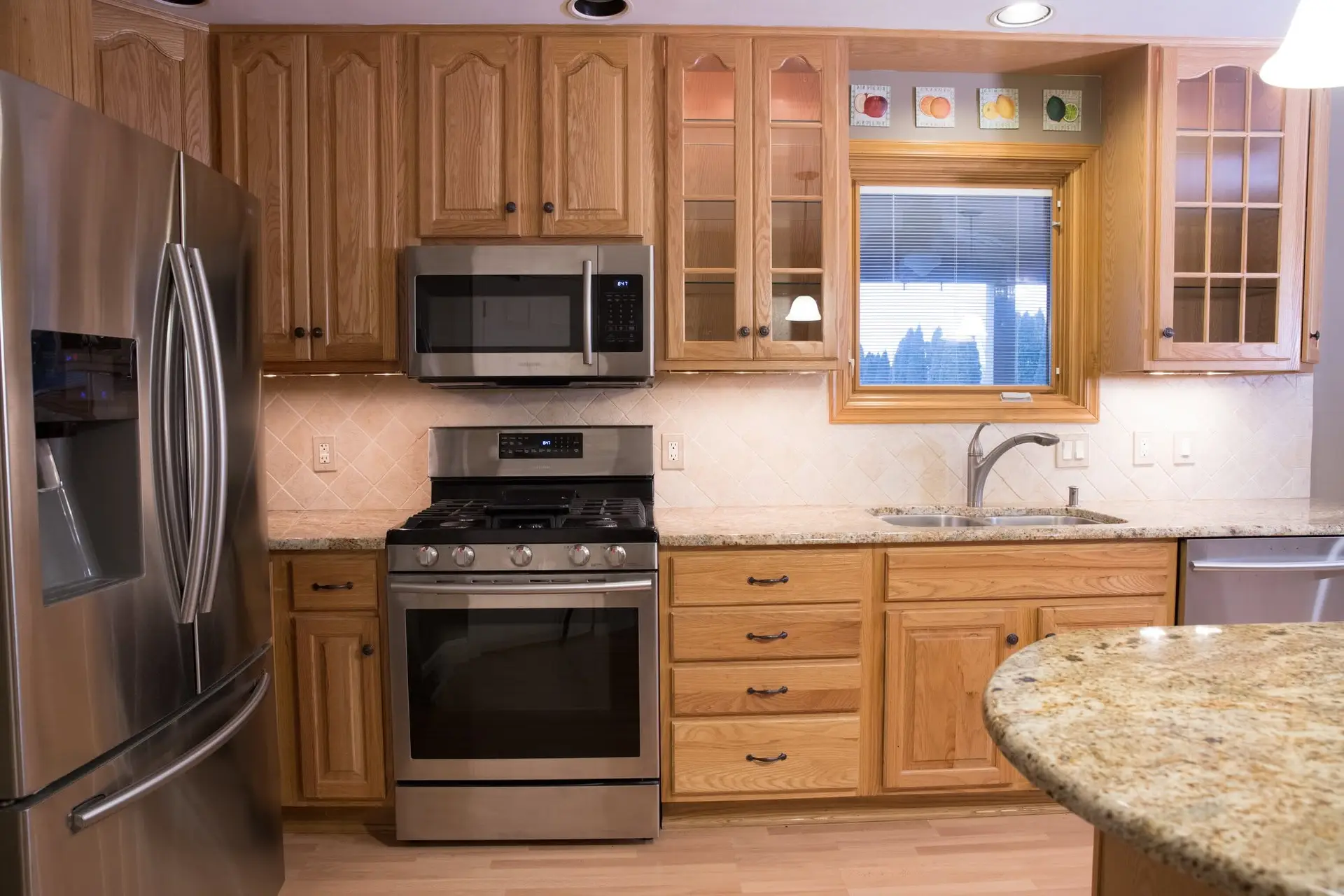 Traditional worn cabinet faces